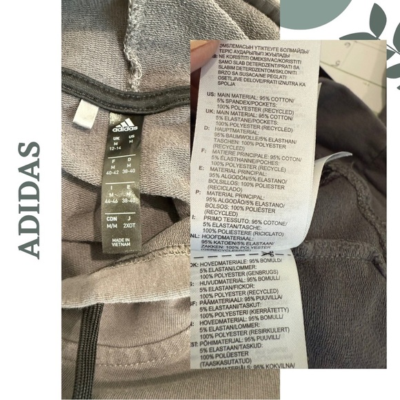 Soft Gray Adidas Hooded Sweatshirt | Everyday Style | Women’s Size Medium - Picture 7 of 7